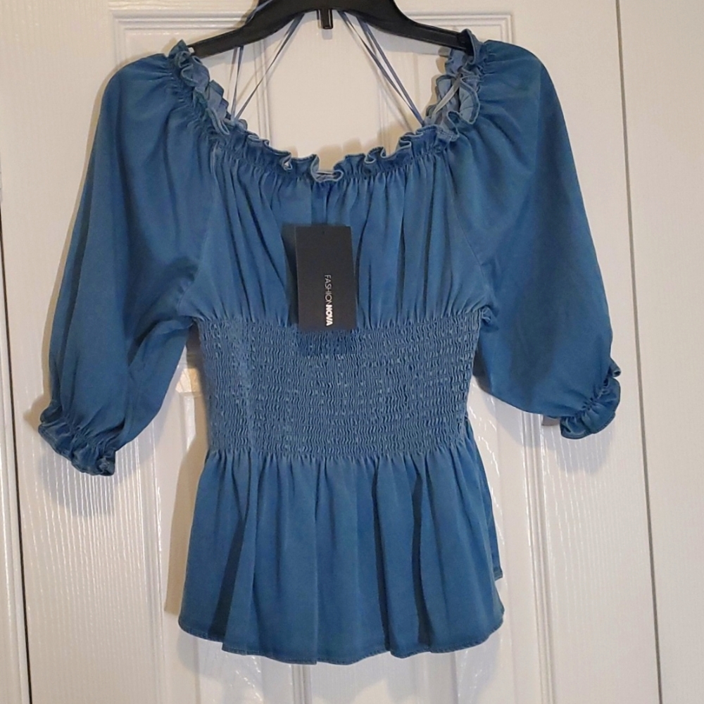 Fashion Nova "I'm Sprung" blouse
